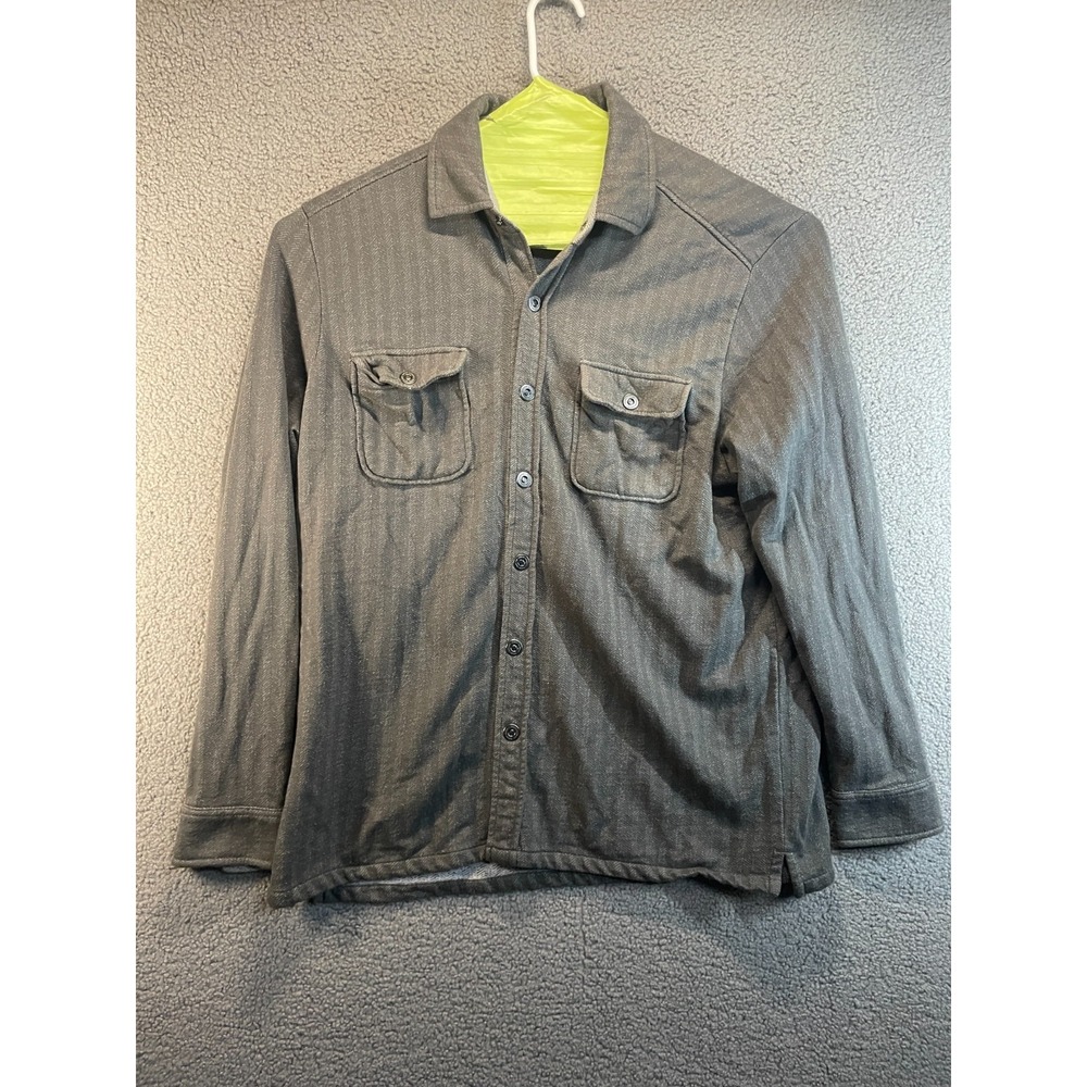 Tommy Bahama Thick Button Up Shirt Cotton XL Grey
